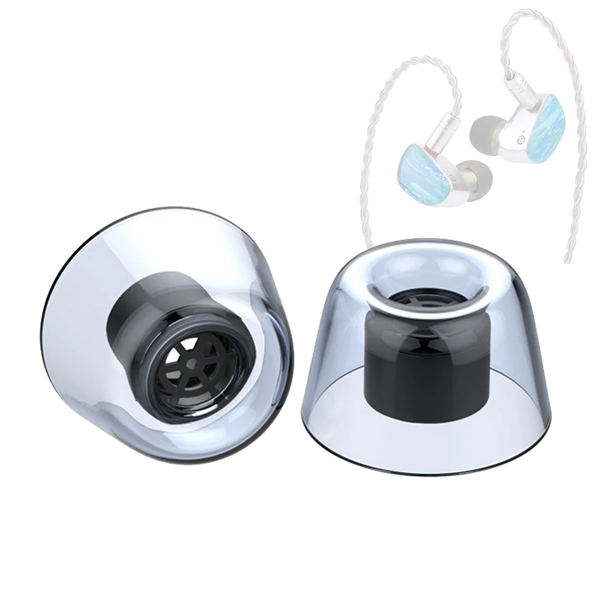 Latex Ear Tips for Tripowin x HBB: Mele IEM in-ear headphone Eartips KZ EDX 1DD 10mm HiFi Tips for LZ A7 HIFI Anti-Slip Eartips