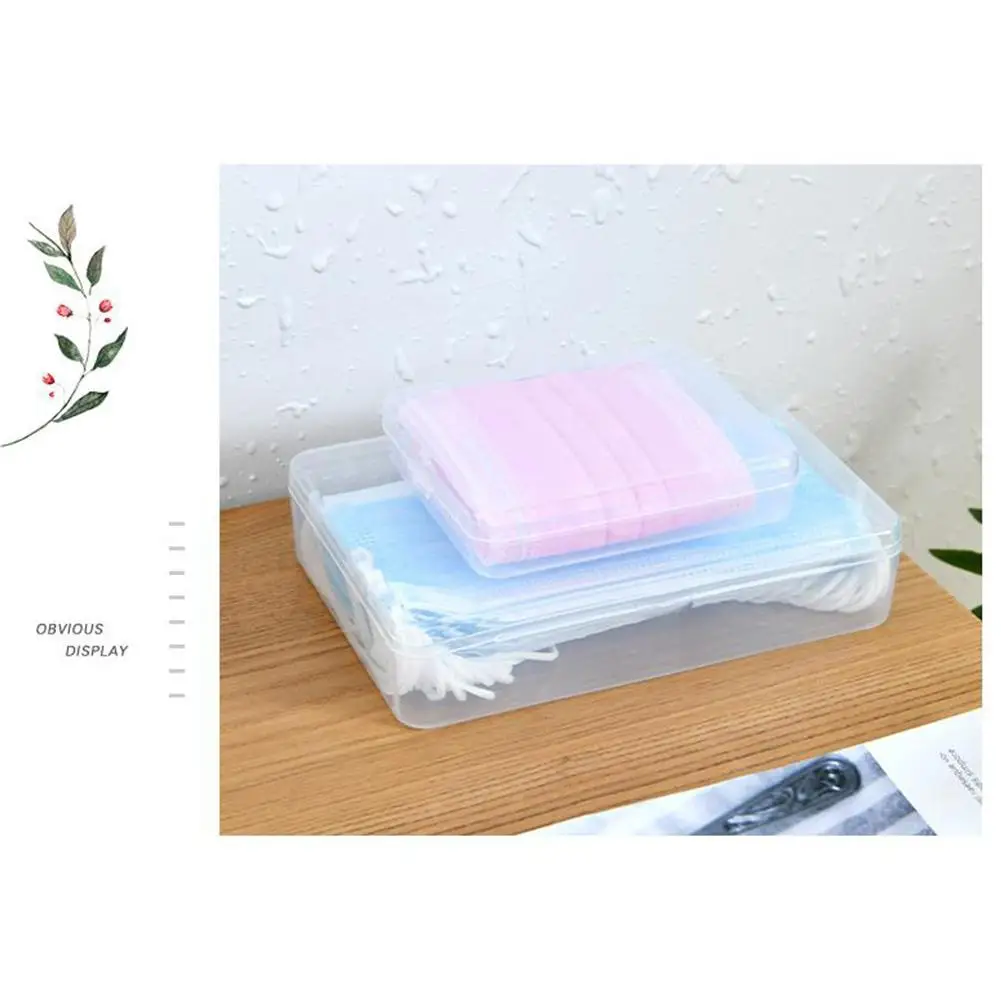 Пластиковый портативный прозрачный контейнер для хранения пылезащитных масок