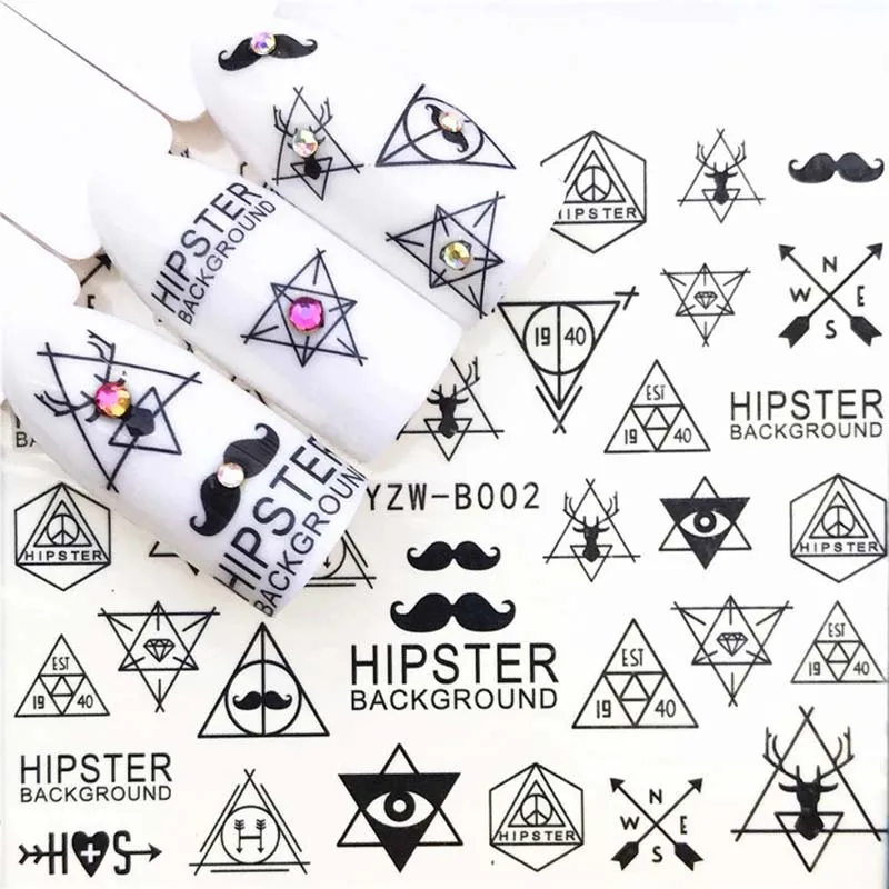 1 шт. череп Хэллоуин завод наклейка на ногти водная наклейки для ногтей с