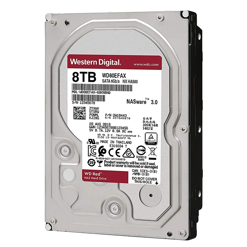 Жесткий диск Western Digital WD Red NAS 6 ТБ 8 10 12 5400 об/мин класс SATA Кэш память 256 Мб 3 5 дюймовый