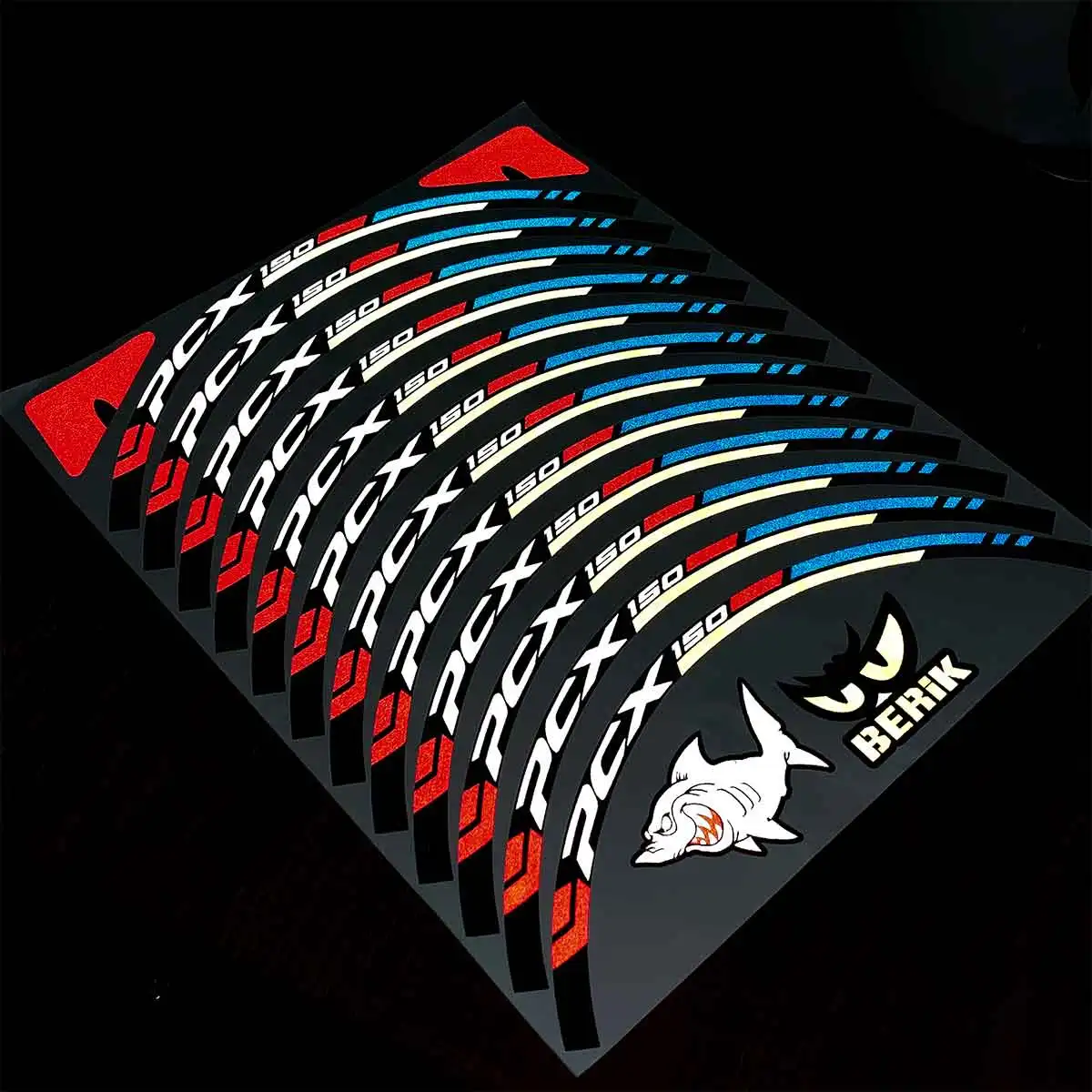 

Motorcycle Decor Rim Wheel Hub Sticker Reflective car Accessories Styling Auto logo Decals for pcx 150 Motorbike Tire stickers