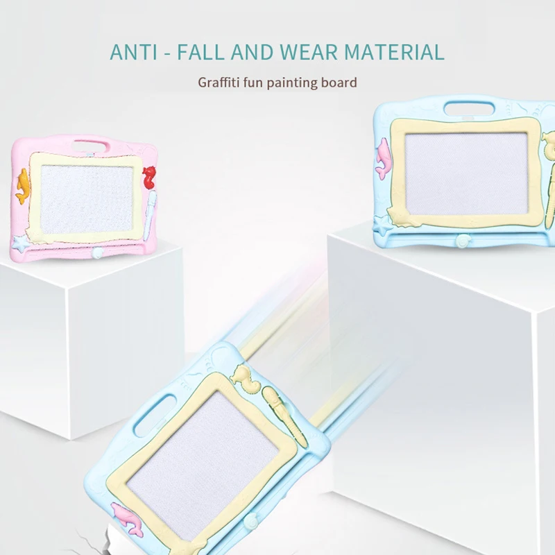 Доска для рисования с игрушками настольная детская цветная доска граффити