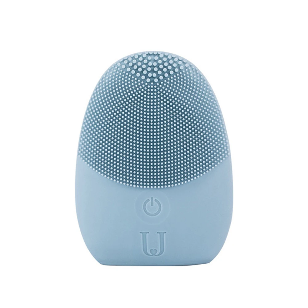blue Xiaomi mijia звуковая щетка для очищения лица Мини электрическая Массажная стиральная машина водонепроницаемый силикон глубоко очищающие Инструменты для лица - Цвет: blue