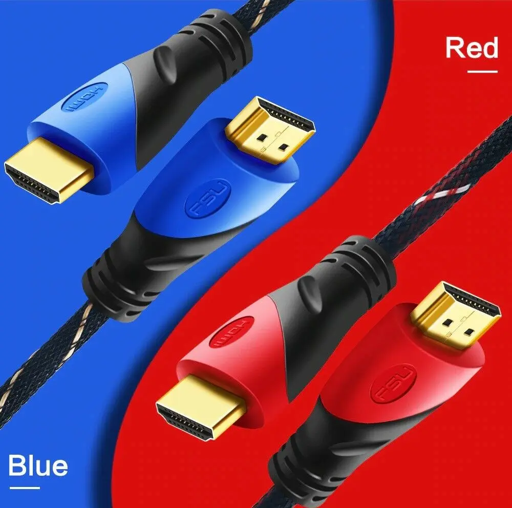 Кабель NylonBraid HDMI 3 м 5 8 10 15 кабель V1.4 Full HD 1080P 3D AV UHD плоские кабели с золотым