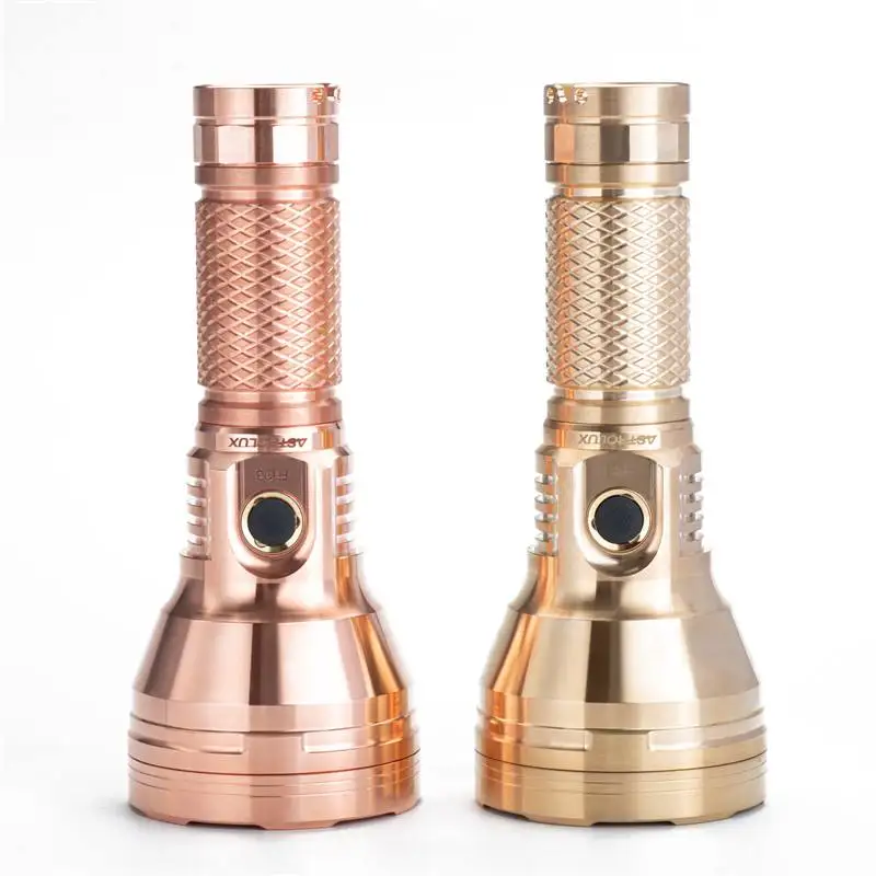 Kopen Astrolux FT03S SBT90.2 Koper/Messing 4500lm 1428M Ui Led Zaklamp Krachtige Zaklamp Voor Zoeken Lantaarn Emergency Lamp