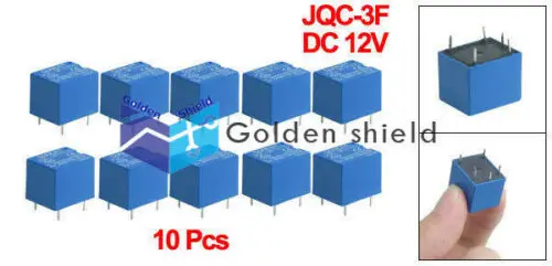 10 x JQC-3F DC 5-контактное SPST реле мощности 12 В катушка А/125 переменного тока А/28 в |