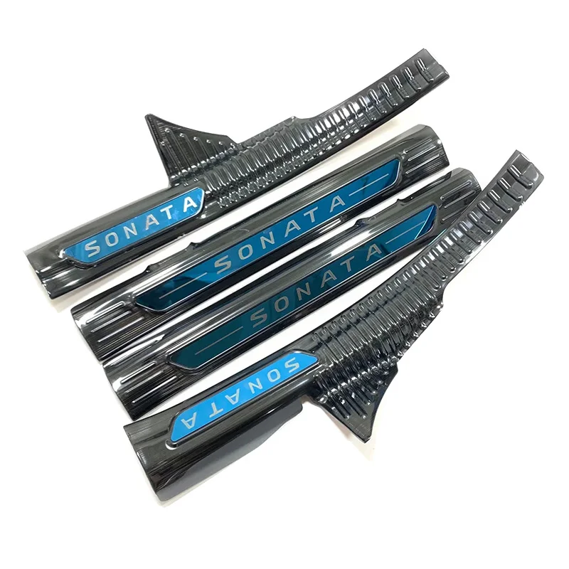 

For Hyundai Sonata Sensuous DN8 2020 Interior Door Sill Plate Protector Kick Guard Pedal Step Cover Stainless Car Accessories