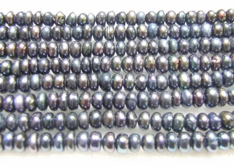 

Natural Black Freshwatere pearls Loose Beads 15" Strands