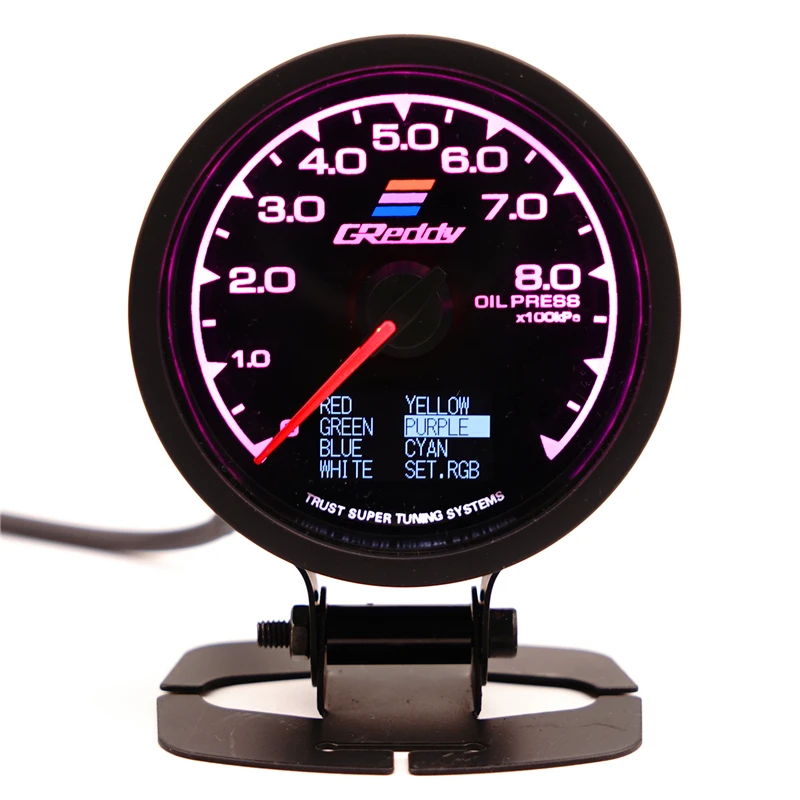 Спидометр GReddi Multi D/A lcd цифровой дисплей масляного давления автомобильный измерительный прибор 2,5 дюйма 62 мм 7 цветов в 1