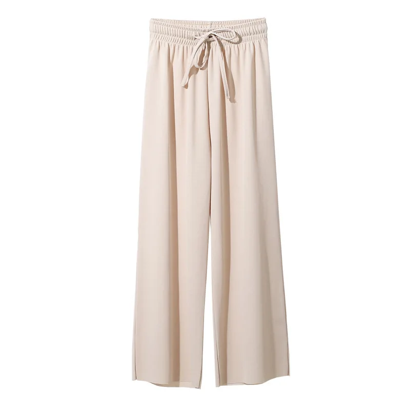 

Makuluya 2020 New Arrivals Super Hot Sale Women Pants High Waist Cool Fabric Straight Style Lady Trousers 2XL Summer Pants
