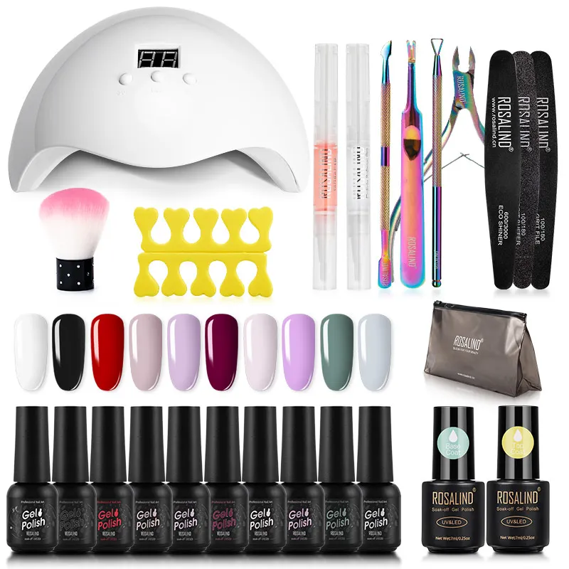 Набор гель-лаков для ногтей ROSALIND маникюра УФ светодиодный светодиодная лампа