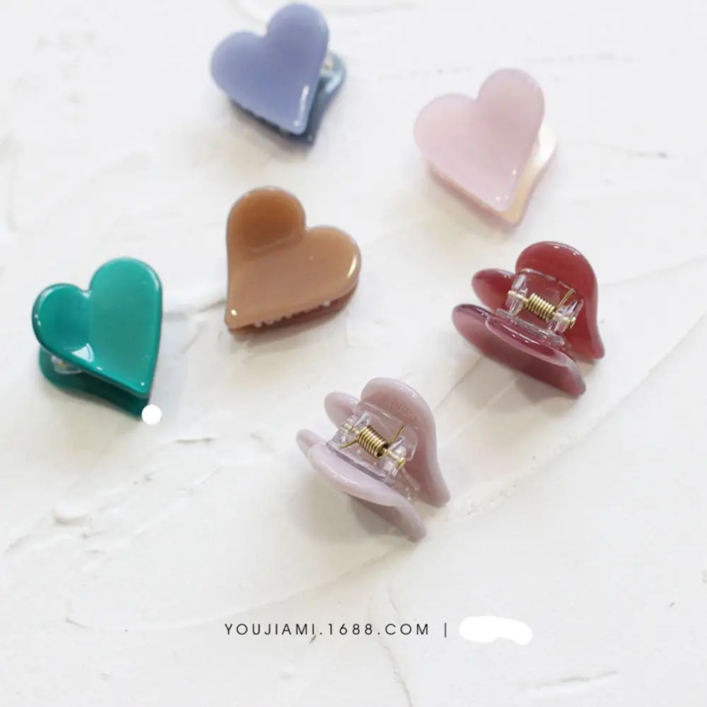 

1PC New Fashion Design Korean Elegant Heart Shape Resin Shiny Heart Shell Hair Clip Women Girls Hair Accessories Gift