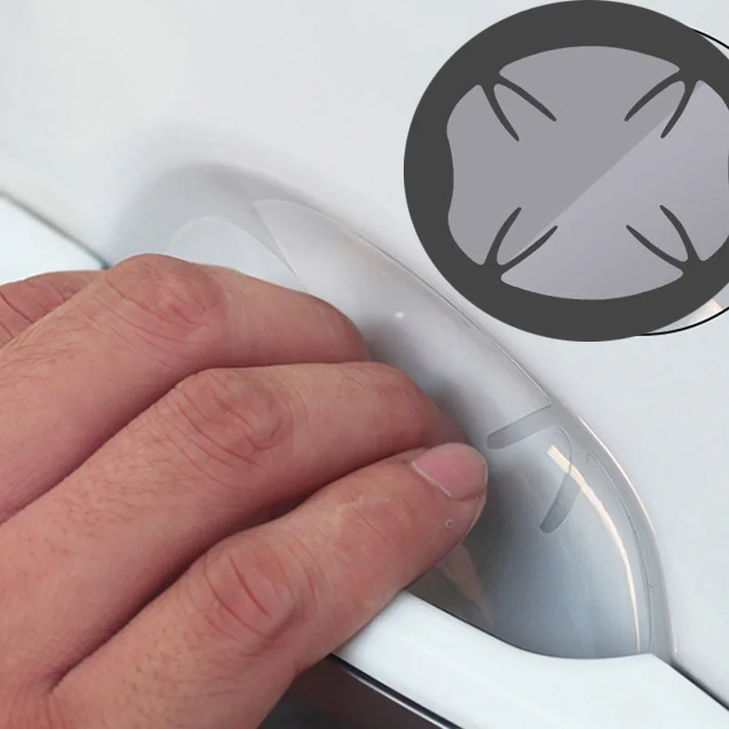 4 шт. Универсальный стелс дверные ручки Защита от царапин виниловая Защитная