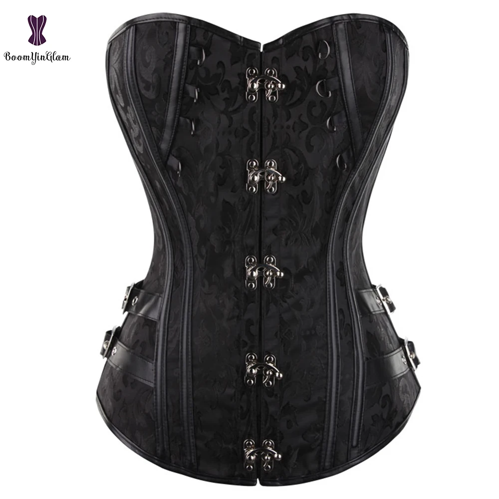 Корсет в стиле стимпанк Корсеты с металлическим замком женская осенняя одежда