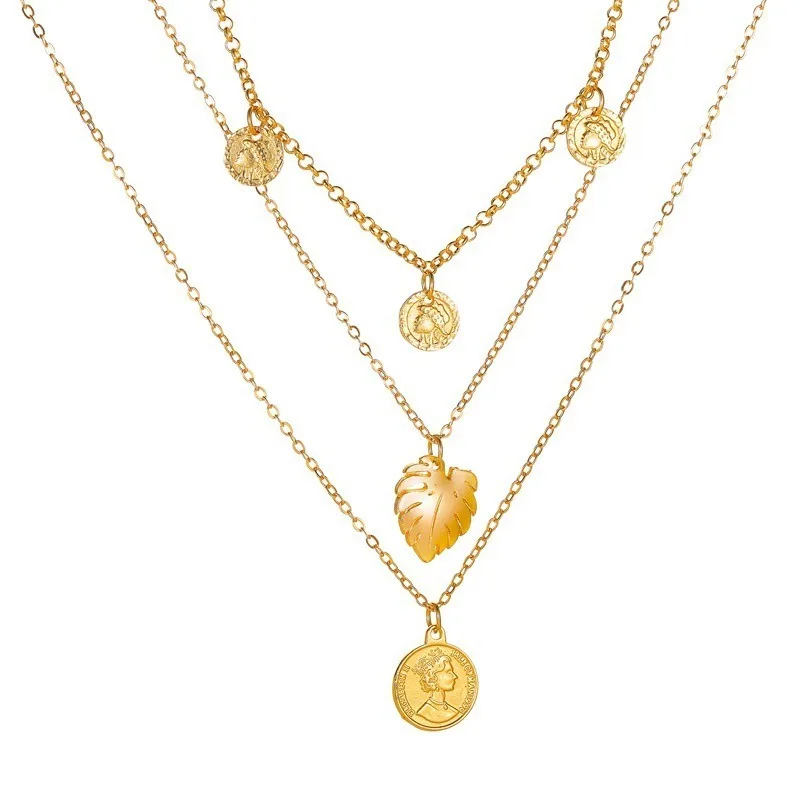 Женская бижутерия FUN-BEAUTY новое длинное многослойное ожерелье в стиле ретро с