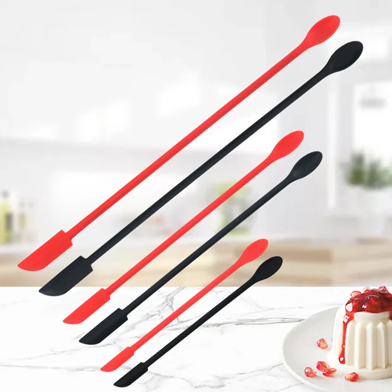 

Mini Silicone Jam Spatula Small Tip Cream Spoon Cake Decoration Tools Mixing Butter Stick Kitchen Pastry Baking Accessories