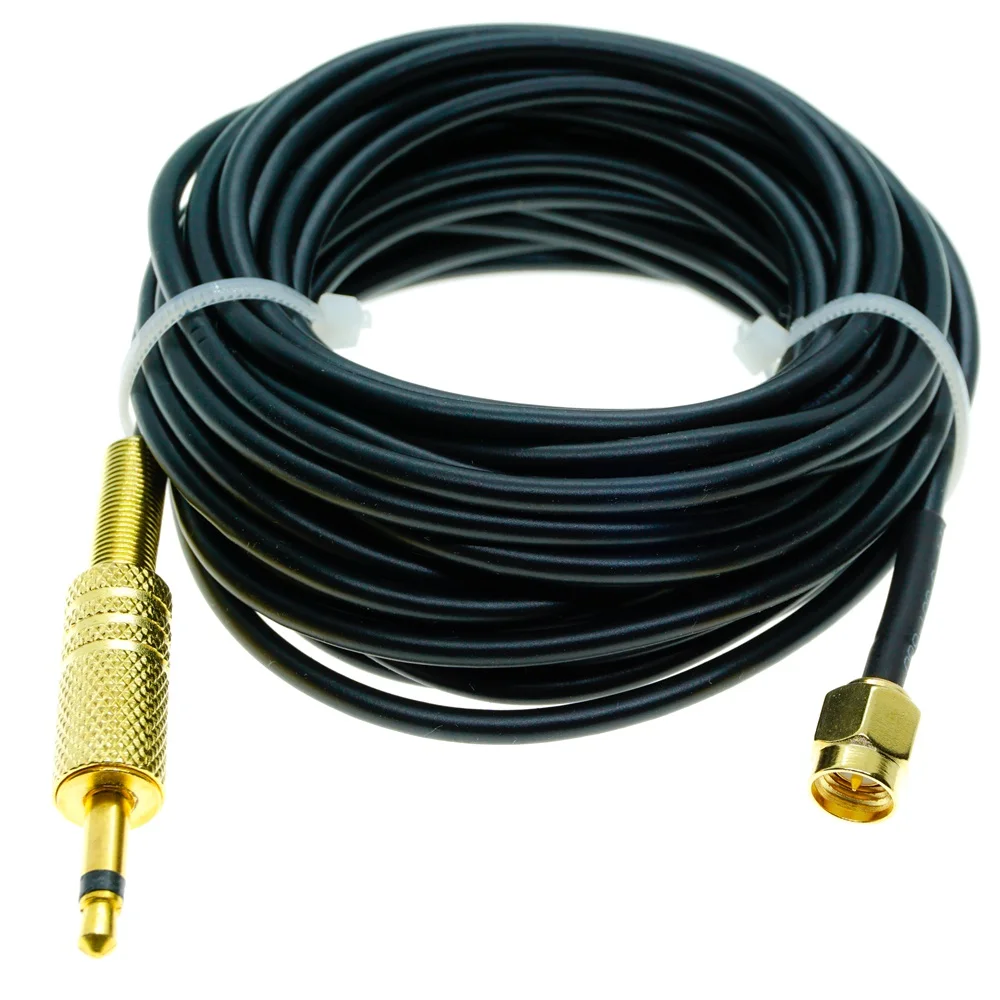 

SMA male to 3.5mm male mono 1/8" TS plug CCTV Camera Monitor antenna RG174 Cable