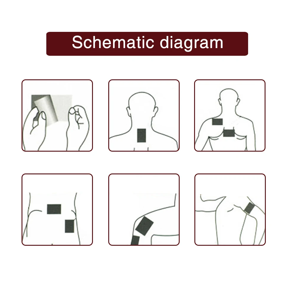 Массажер для тела 8 шт./пакет снятия боли в суставах китайский экстракт Яда