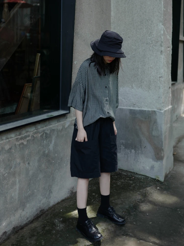 Черные свободные японские личные карманы дизайн маленький повседневный чувство