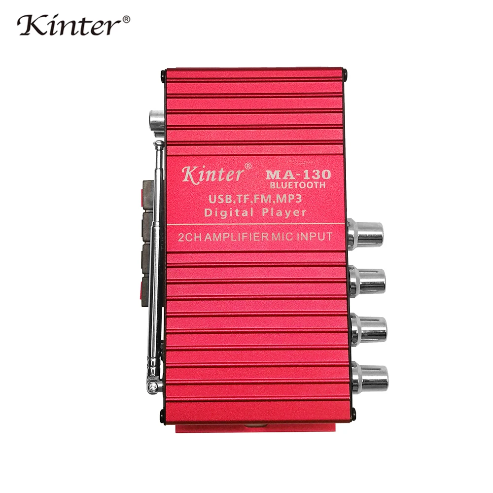 Kinter MA-130 мини аудио усиливает 2 канала 20 Вт поддержка TF USB микрофон вход FM радио управление басами 3A адаптер питания