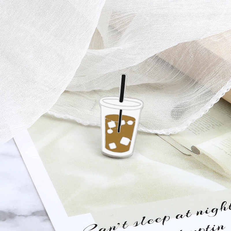 Модные маленькие эмалированные броши в форме чашки кофе американо милый