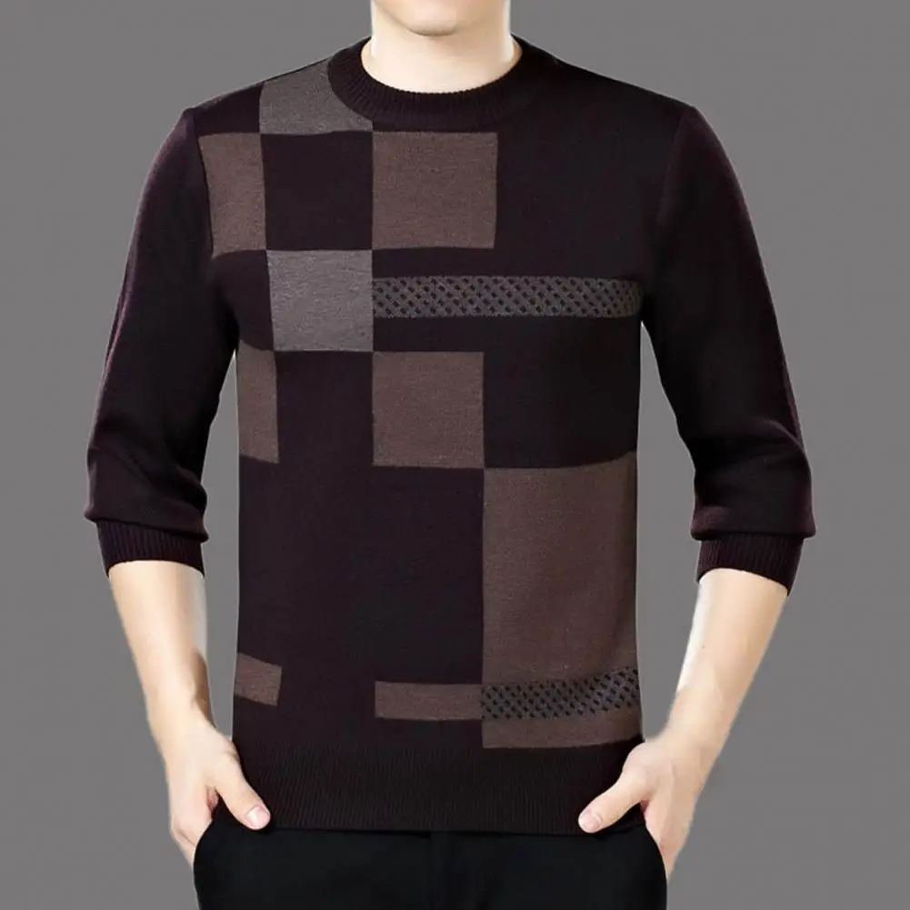 

Chic Plaid Pattern Thickened Warm Sweater Jumper Sweater Jumper Comfy Cold Resistant