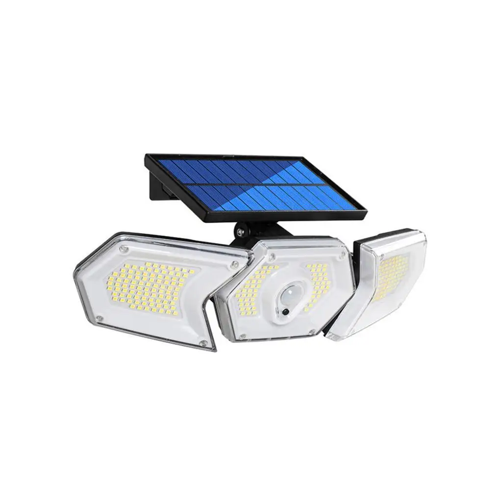 

LED Motion Sensor Solar Garden Lights Outdoor Solar Spotlights Waterproof With 3 Head Lighting Security Street Lamp Lanterns