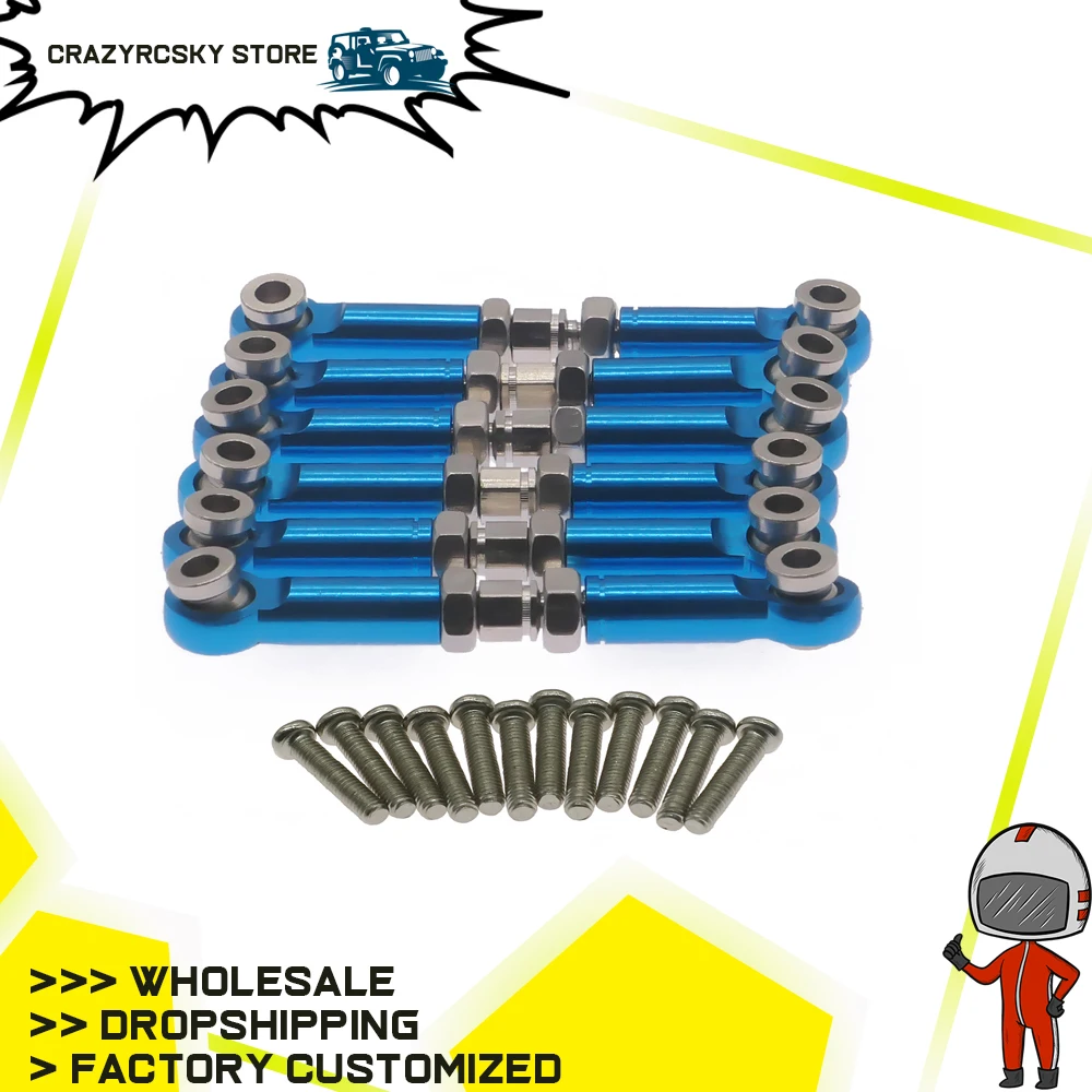 Комплект рулевых тяг из сплава и стали для хобби модели машинки на