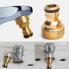 Новинка 23 мм твердой латуни с резьбой шланг водяная трубка соединительная трубка нажмите кнопка адаптер установки сад на открытом воздухе для стиральной машины (золото)