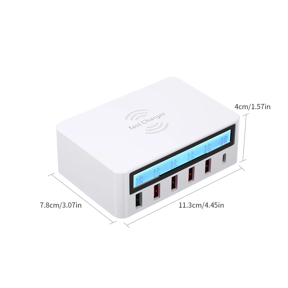 Зарядная док станция с 6 USB портами и ЖК экраном|USB-гаджеты| |