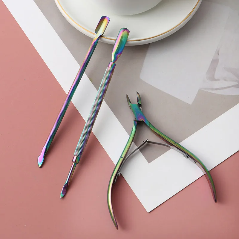 3 шт./компл. инструменты для маникюра удаляет мертвую кожу толкатели Romover розовое