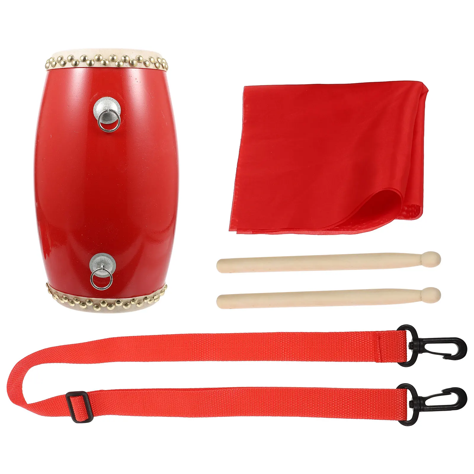 1 Set Percussion Instrument Cowhide Hand Drum Portable Multifunctional Supply for Children |