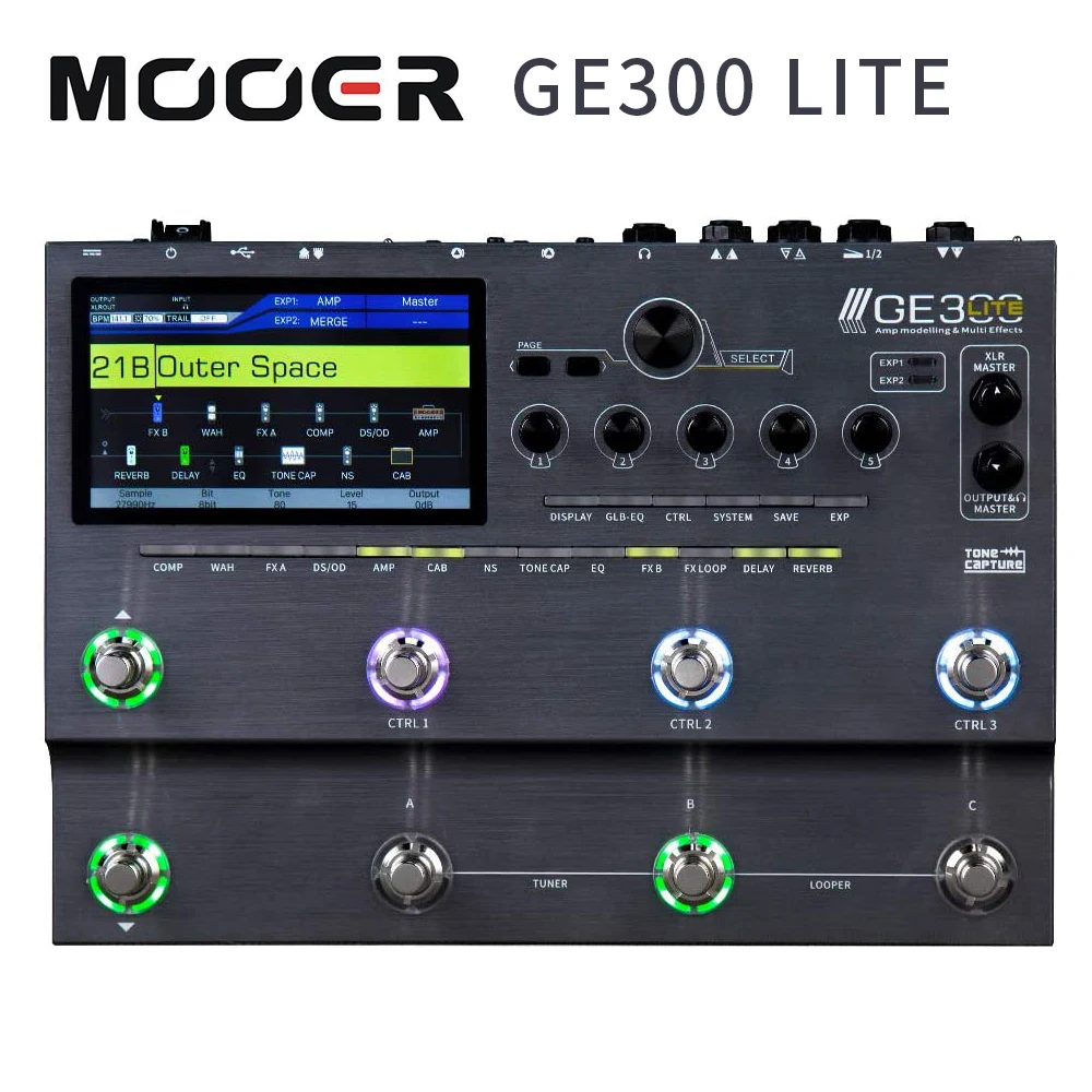 Mooer Ge300 Lite гитара Мульти эффекты педаль FX тонкий след огромные функции!|Деревянные