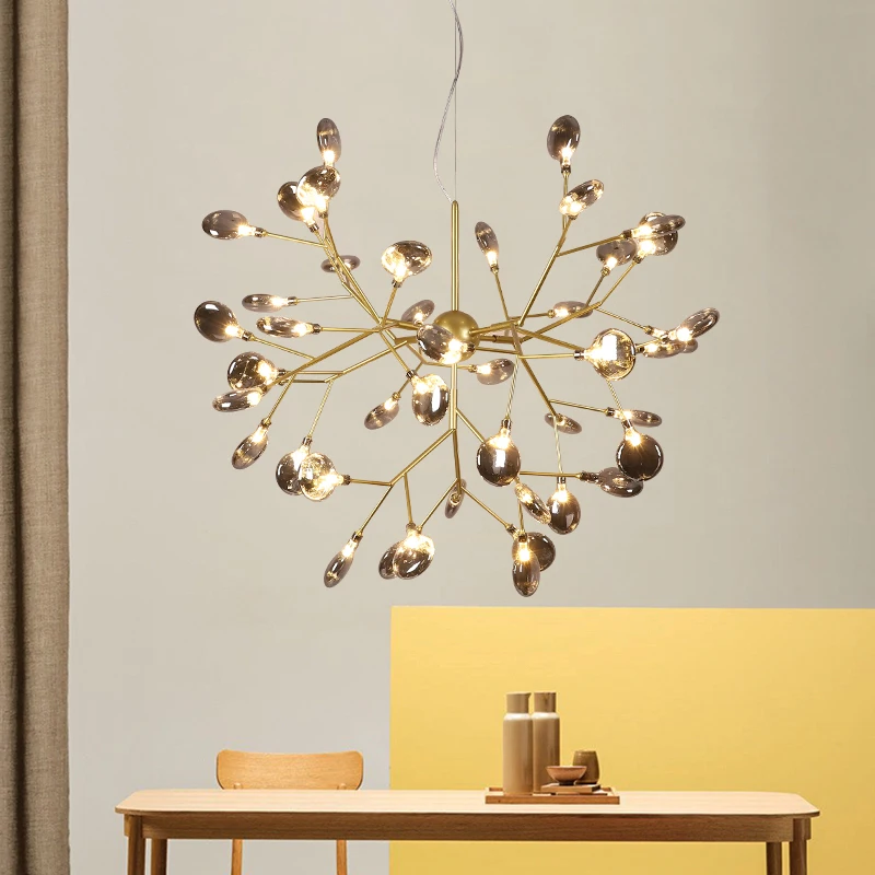 Лампа в итальянском стиле матовая люстра с веточками для дома лампа гостиной