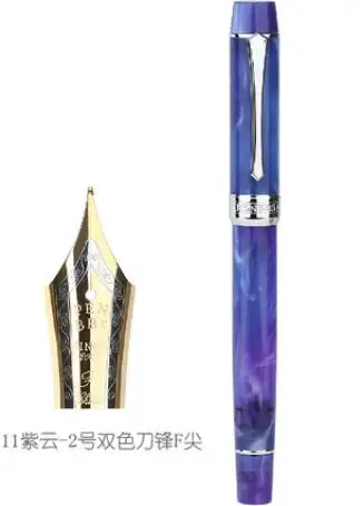 PENBBS-355 поршневая перьевая ручка из смолы, тонкий наконечник 0,5 мм, модный подарок для письма, подарок на день рождения - Цвет: No.11