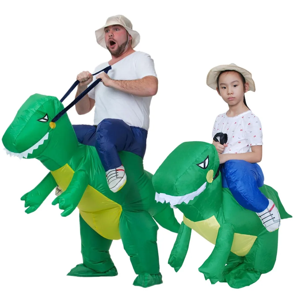 Новый надувной динозавр T REX взрослых Детский костюм для Хеллоуина нарядное