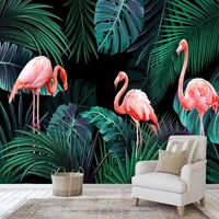 custom self adhesive wallpaper modern hand painted tropical plants birds mural living room bedroom decor 3d waterproof stickers