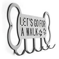 metal pet dog leash hanger hook dog leash wall rack holder with free nail hang on key pet accessories storage rack
