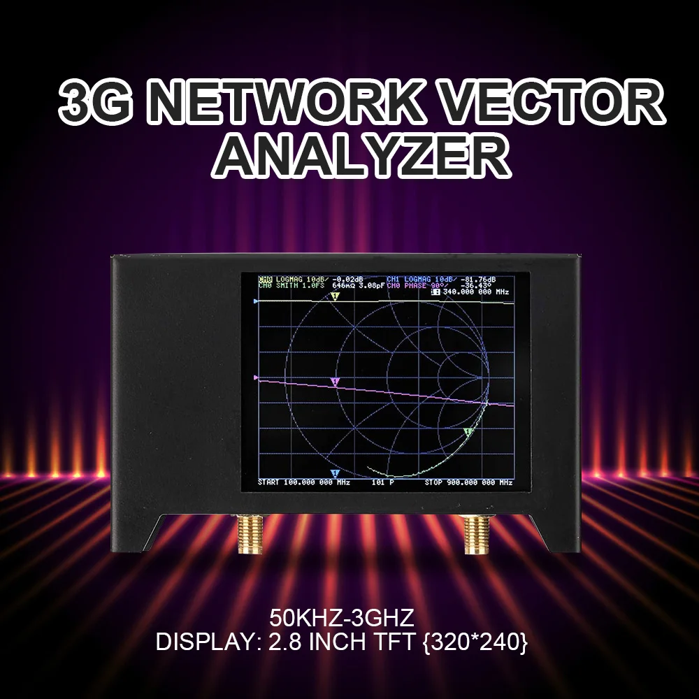Анализатор спектра сети с ЖК-экраном 2 8 дюйма |