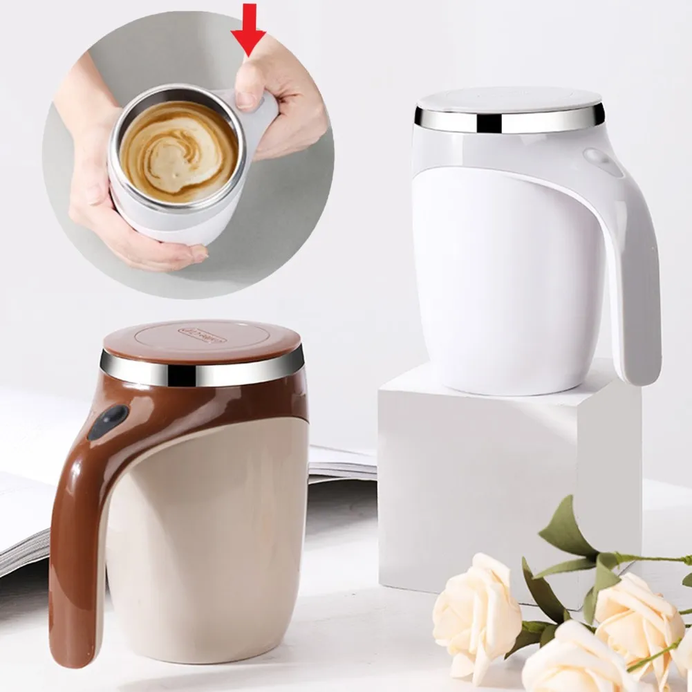 

Автоматическая самоперемешивающаяся Магнитная кружка, 380 мл, креативная чашка из нержавеющей стали для смешивания кофе и молока, чаша для б...