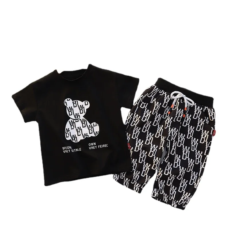 

Toddler Boy Kids Clothes Lion Print Short Sleeve T-shirt + Shorts 2 Piece Set Baby Boy Girl Cloths Outfit Infant Clothing