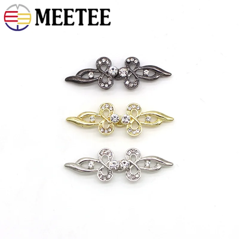 5/10Pairs Rhinestones Metal Buttons Retro Windbreaker Fur Decorative Buckles Coat Shawl DIY Sewing Accessories | Дом и сад