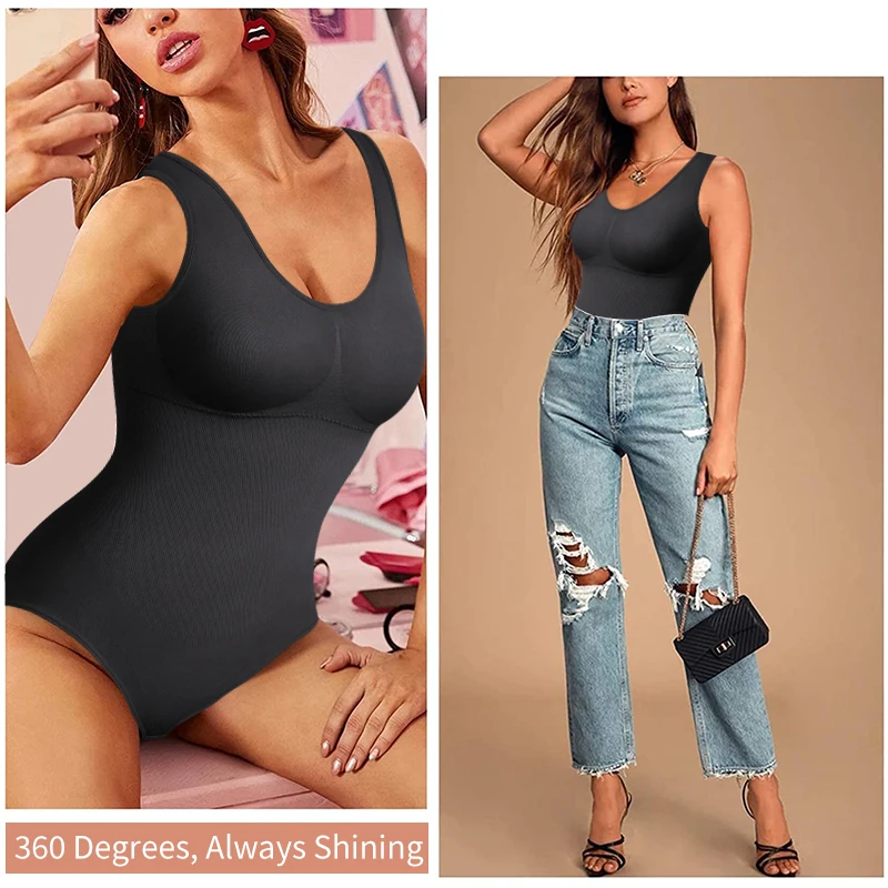 Бесшовное Женское боди для подтяжки ягодиц модная корректирующая одежда