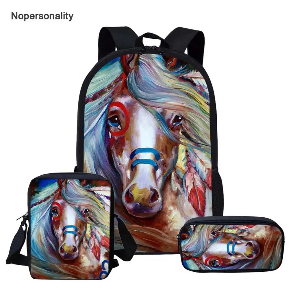 

Nopersonlity 3 шт./компл. картина с изображением собаки, школьная сумка, комплект для подростков, для девочек и мальчиков начальной школы Детские р...