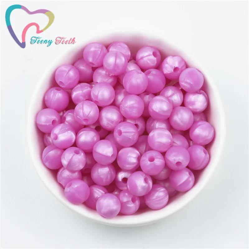 Teeny teeth 10 шт металлик ярко-розовый 14-17 мм силиконовый шестигранник DIY Жевательная