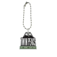 twin peaks resin icons mini pendant key ring america horror reasoning tv play square shape heat shrink diy men jewelry