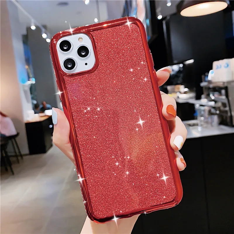 Силиконовый Блестящий ТПУ силикагель мягкий чехол для телефона SamSung Galaxy S8 S9 S10E plus