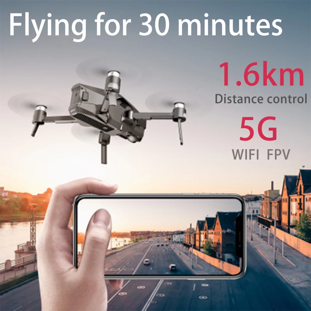 

D4 RC Drone with 4K HD Camera 5G GPS Quadcopter FPV 600M WiFi Live Video 1.6KM Control Distance Flight 30 minutes Helicopter Toy