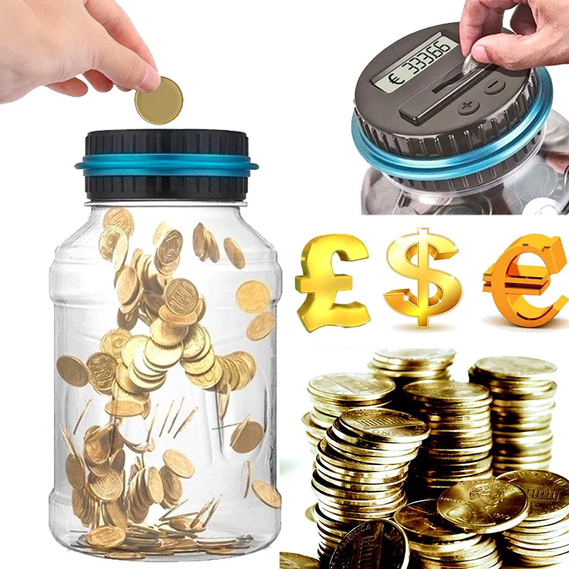 Портативная Копилка 2 5 л с ЖК дисплеем электронная цифровая фотокопилка