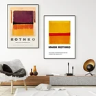 Абстрактная фотография отметка Ротко, винтажный выставочный постер, галерея, Настенная картина, декор для гостиной и спальни